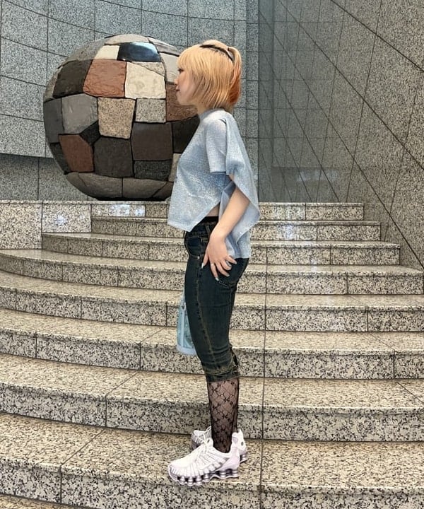 まゆちゃんさんの「BEAMS WOMEN｜メッシュ シャイニー バッグ」を使ったコーディネート