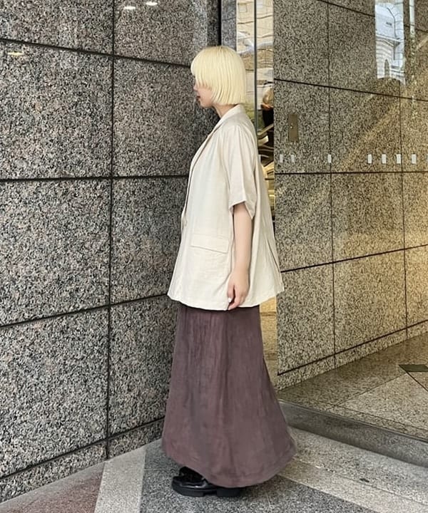 あさひさんの「BEAMS WOMEN｜ダブルブレスト ハーフスリーブ ジャケット」を使ったコーディネート