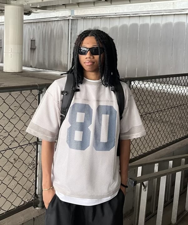 NADEL ナデールさんの「BEAMS WOMEN｜メッシュ プリント Tシャツ」を使ったコーディネート