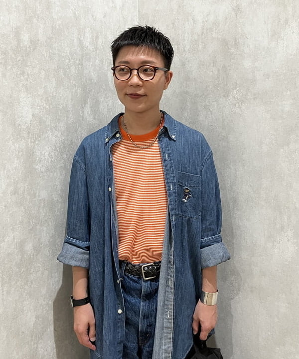 土田 達也さんの「BEAMS WOMEN｜【別注】orSlow / ワイド フィット デニム パンツ」を使ったコーディネート