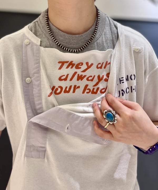 木村 梨香さんの「BEAMS WOMEN｜ロゴ ヘンリーネック ショートスリーブ」を使ったコーディネート