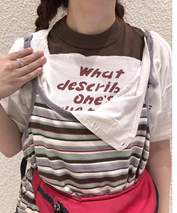 かわい みづきさんの「ロゴ ヘンリーネック ショートスリーブ」を使ったコーディネート