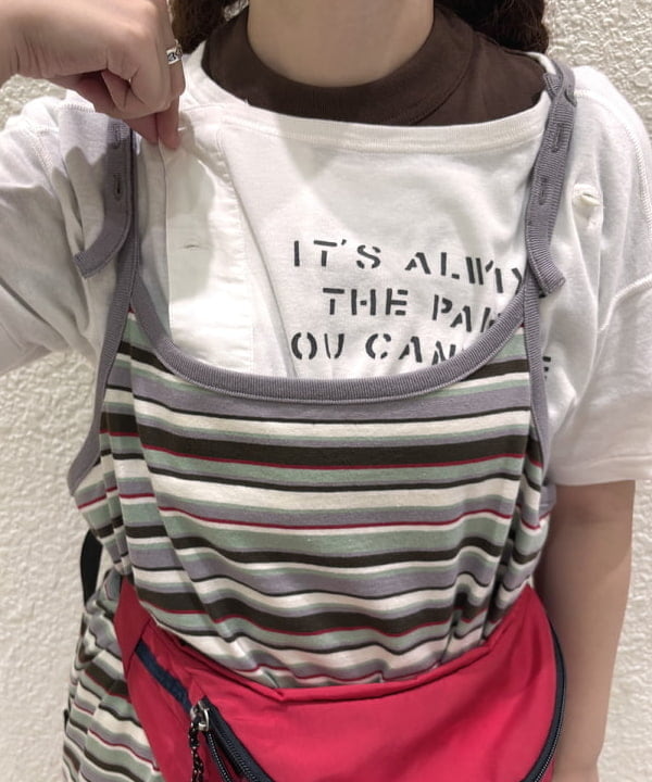 かわい みづきさんの「ロゴ ヘンリーネック ショートスリーブ」を使ったコーディネート