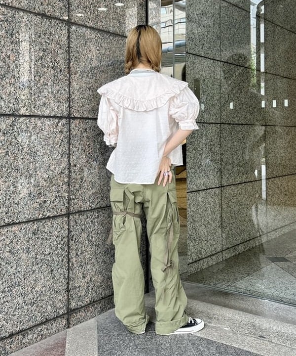 小原 もこさんの「BEAMS WOMEN｜ボーイ ベーシック Tシャツ」を使ったコーディネート