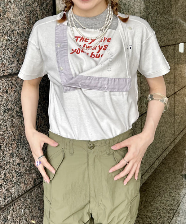 小原 もこさんの「BEAMS WOMEN｜ボーイ ベーシック Tシャツ」を使ったコーディネート