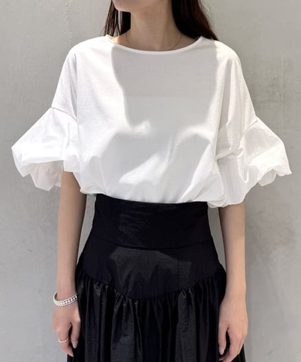 ヒライさんの「BEAMS WOMEN｜コンビネーション バルーンスリーブ プルオーバー」を使ったコーディネート