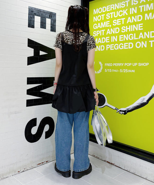 りかちょび/岸本梨佳さんの「BEAMS WOMEN｜タフタ バルーン ミニ ワンピース」を使ったコーディネート