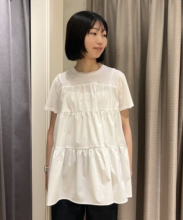 Kanaeさんの「BEAMS WOMEN｜コンビ ティアード プルオーバー」を使ったコーディネート