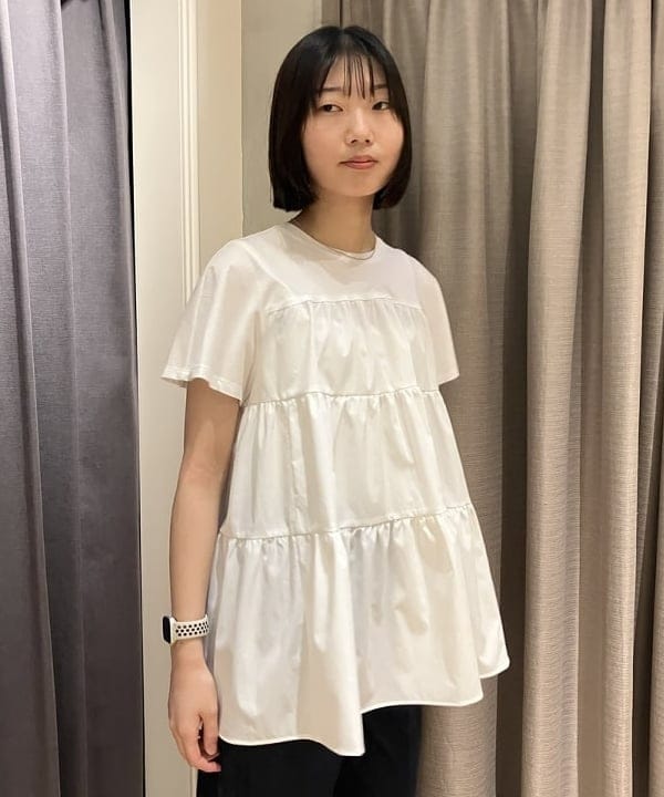 Kanaeさんの「BEAMS WOMEN｜コンビ ティアード プルオーバー」を使ったコーディネート