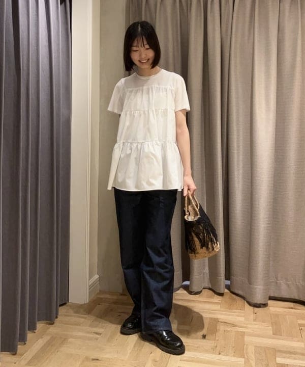 Kanaeさんの「BEAMS WOMEN｜コンビ ティアード プルオーバー」を使ったコーディネート