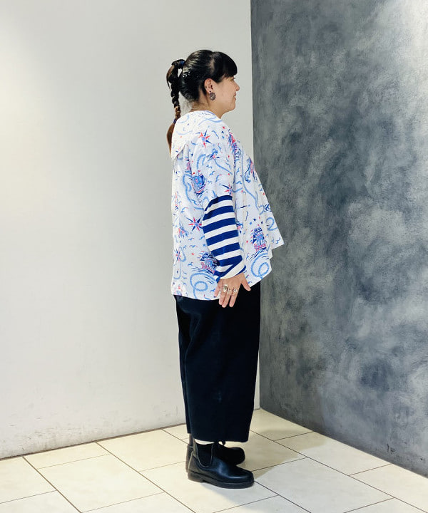 佐藤 歩さんの「BEAMS WOMEN｜Healthknit × BEAMS BOY / ワッフル ボーダー Tシャツ」を使ったコーディネート