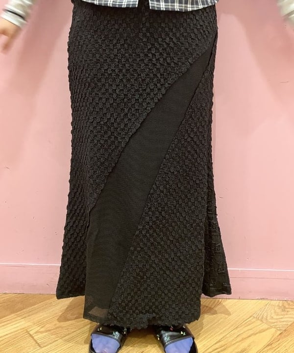 晶さんの「BEAMS WOMEN｜ジャカード メッシュ キリカエ スカート」を使ったコーディネート