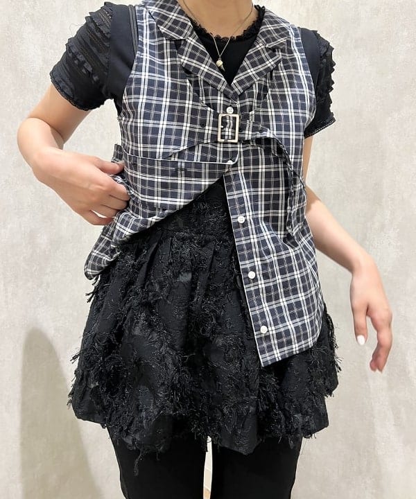 あさひさんの「BEAMS WOMEN｜フリンジ ジャカード キャミソール」を使ったコーディネート