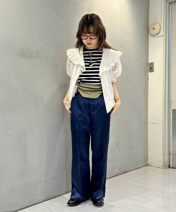 ナツハさんの「BEAMS WOMEN｜ポリエステル シャンタン パンツ」を使ったコーディネート