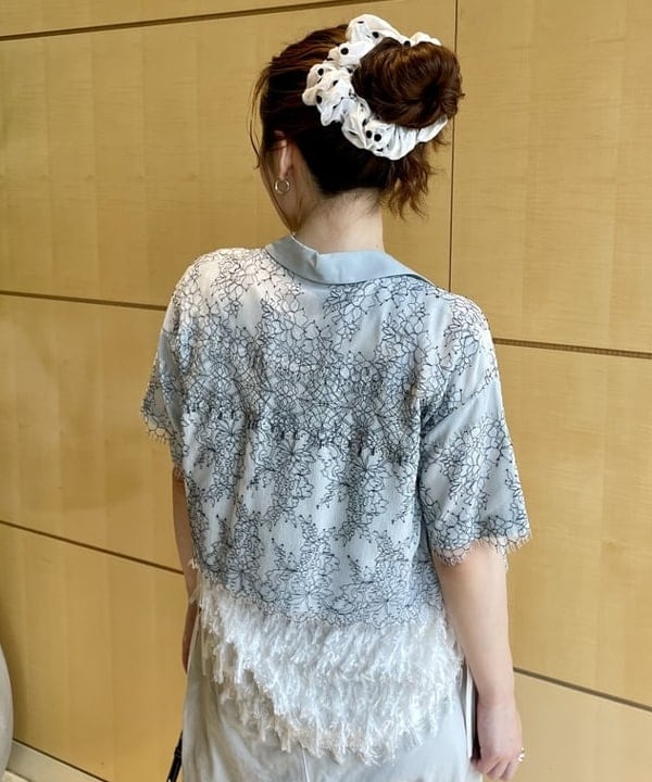 ハルキ　モモナさんの「BEAMS WOMEN｜コードレース レイヤー シャツ」を使ったコーディネート