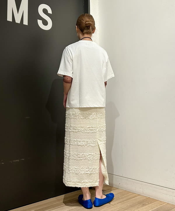 早川 萌子さんの「BEAMS WOMEN｜シャーリング ボーダー スカート」を使ったコーディネート