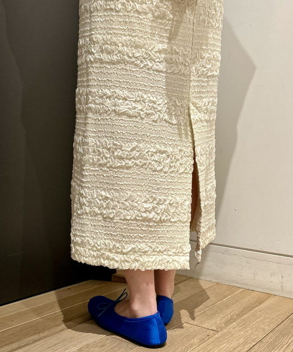 早川 萌子さんの「BEAMS WOMEN｜シャーリング ボーダー スカート」を使ったコーディネート