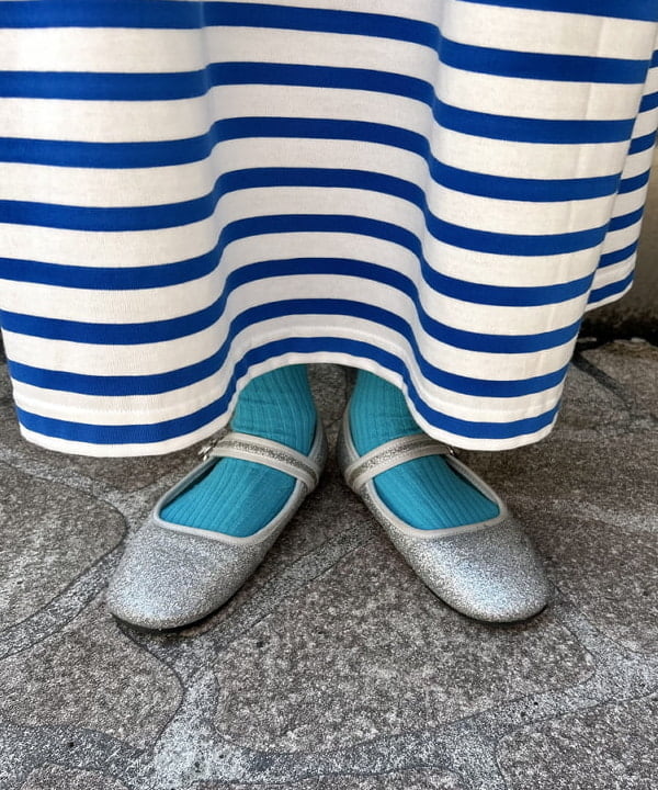 MATSUMOTO AMIさんの「BEAMS WOMEN｜【別注】LACOSTE / ボーダー ハーフスリーブ ドレス」を使ったコーディネート