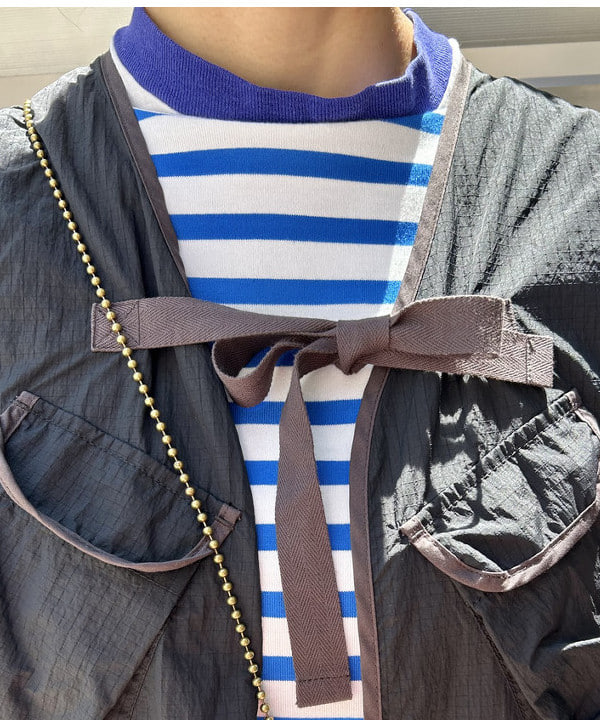 MATSUMOTO AMIさんの「BEAMS WOMEN｜【別注】LACOSTE / ボーダー ハーフスリーブ ドレス」を使ったコーディネート