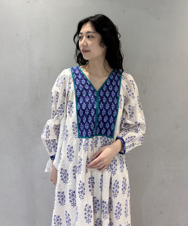 坂本 涼花さんの「BEAMS WOMEN｜ne Quittez pas / エスニック ギャザー ワンピース」を使ったコーディネート