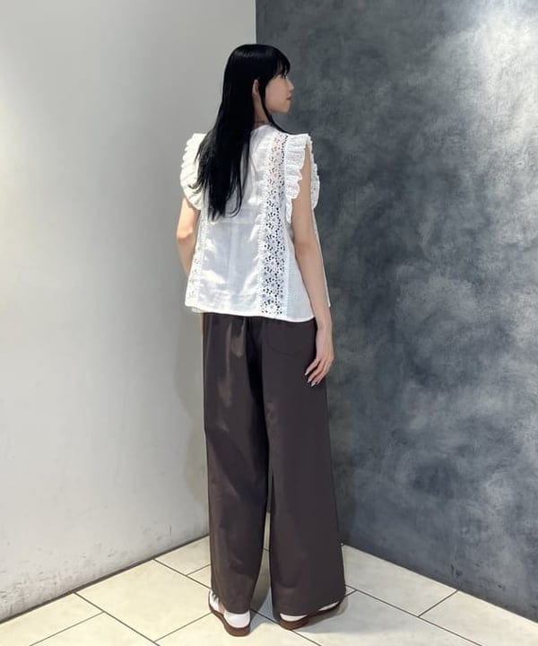 nodokaさんの「BEAMS WOMEN｜ウエストリボン ドライ パンツ」を使ったコーディネート