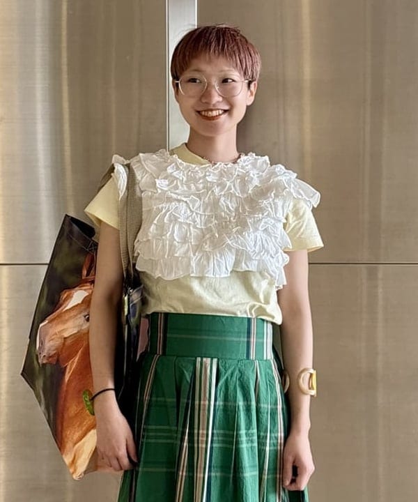 みりさんの「ボーイ ベーシック Tシャツ」を使ったコーディネート