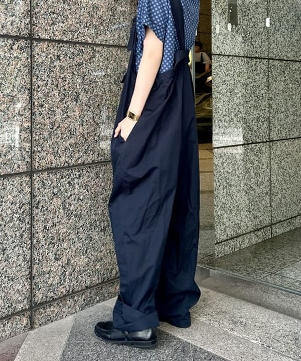 小原 もこさんの「BEAMS WOMEN｜ドット オープン カラー ショートスリーブ」を使ったコーディネート