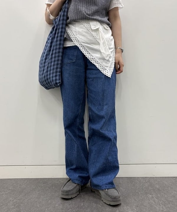 SHINAGAWAさんの「BEAMS WOMEN｜ジャガード リブ セーラー Tシャツ」を使ったコーディネート