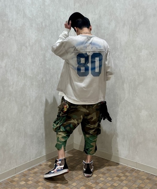 ムファサさんの「BEAMS WOMEN｜メッシュ プリント Tシャツ」を使ったコーディネート