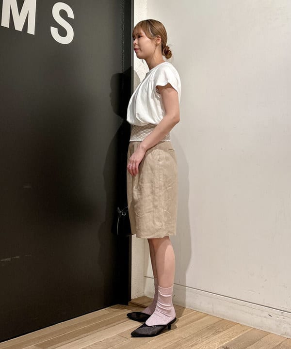 早川 萌子さんの「BEAMS WOMEN｜ツイスト バルーン Tシャツ」を使ったコーディネート