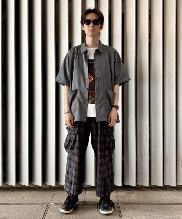 うえきんぐさんの「ステッチ イージーシャツ」を使ったコーディネート