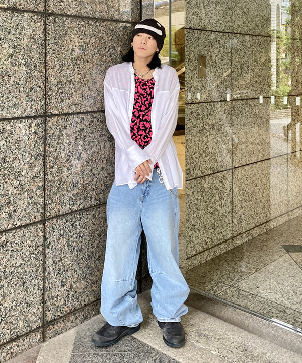 はるひむさんの「BEAMS WOMEN｜デニム バレル パンツ」を使ったコーディネート