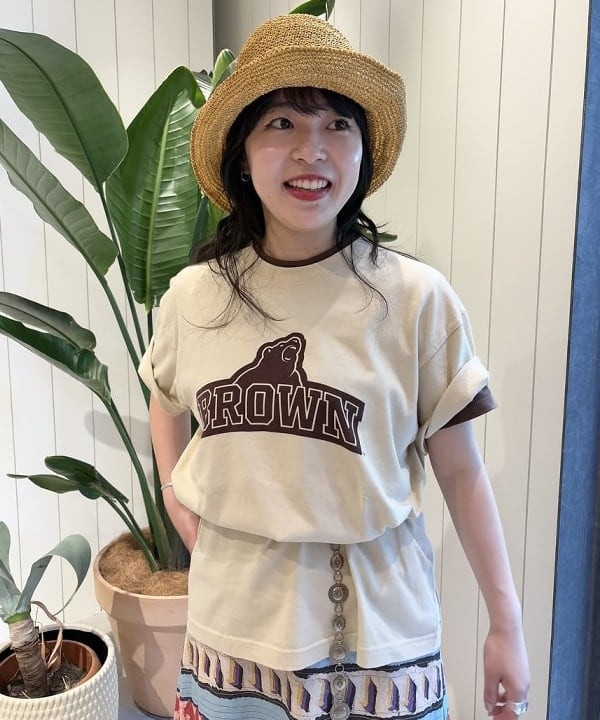 ナガオカ サキさんの「BEAMS WOMEN｜ボーイ ベーシック Tシャツ」を使ったコーディネート