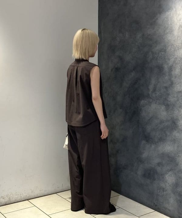 菜月さんの「BEAMS WOMEN｜ウエストリボン ドライ パンツ」を使ったコーディネート