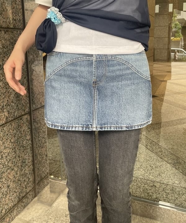 加歩さんの「BEAMS WOMEN｜シアー ライン ショートスリーブ」を使ったコーディネート