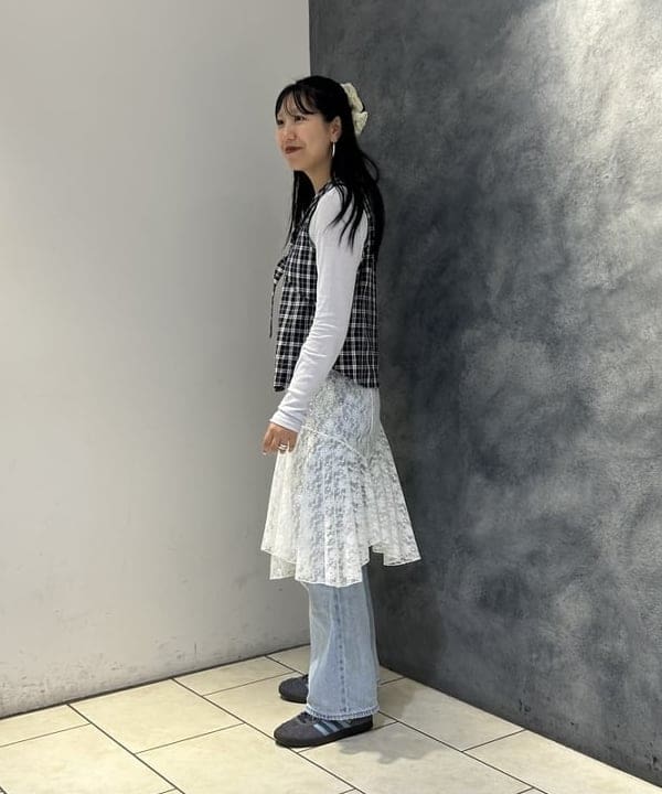 SAEさんの「BEAMS WOMEN｜テレコ リブ クルーネック トップス」を使ったコーディネート