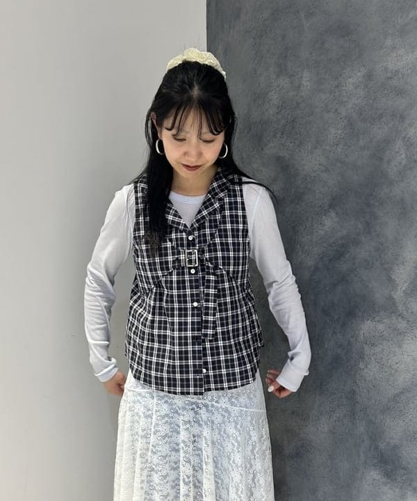 SAEさんの「BEAMS WOMEN｜テレコ リブ クルーネック トップス」を使ったコーディネート