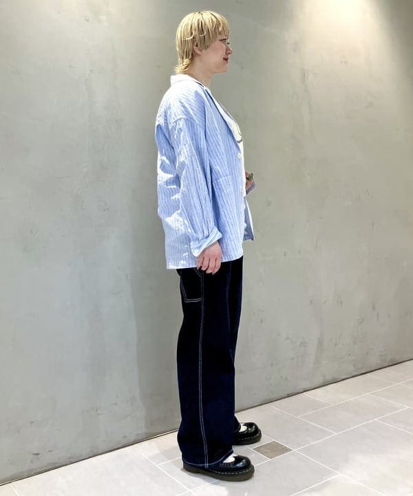 スミレさんの「BEAMS WOMEN｜ストライプ チェック ビッグ ジャケット」を使ったコーディネート