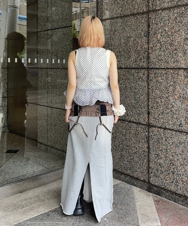 まゆちゃんさんの「BEAMS WOMEN｜デニム ジップ ビスチェ」を使ったコーディネート