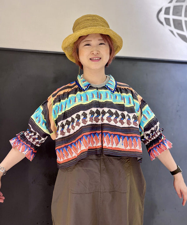 木村 梨香さんの「BEAMS WOMEN｜セミノール プリント ショートスリーブ」を使ったコーディネート