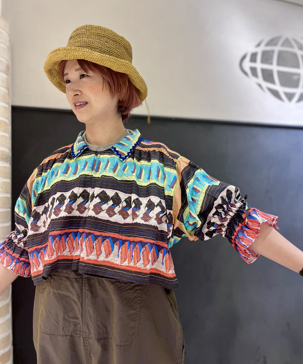 木村 梨香さんの「BEAMS WOMEN｜セミノール プリント ショートスリーブ」を使ったコーディネート