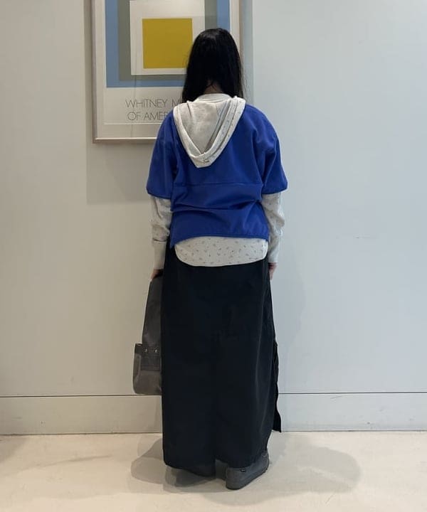 清水 彩乃さんの「BEAMS WOMEN｜フリース ハーフジップ ショートスリーブ」を使ったコーディネート