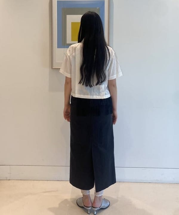 ayaさんの「BEAMS WOMEN｜フリンジ 2way タイト スカート」を使ったコーディネート