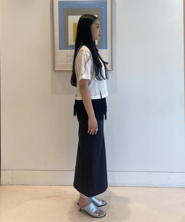 ayaさんの「BEAMS WOMEN｜フリンジ 2way タイト スカート」を使ったコーディネート