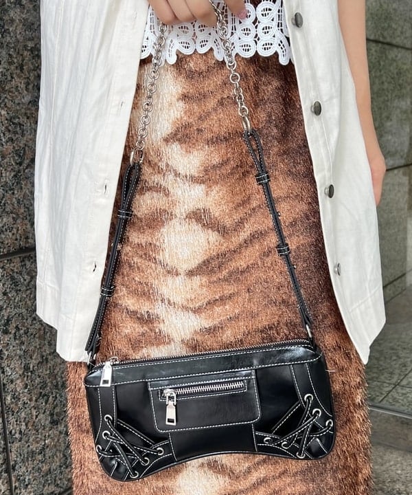 あさひさんの「BEAMS WOMEN｜レース アップ ミニ バッグ」を使ったコーディネート