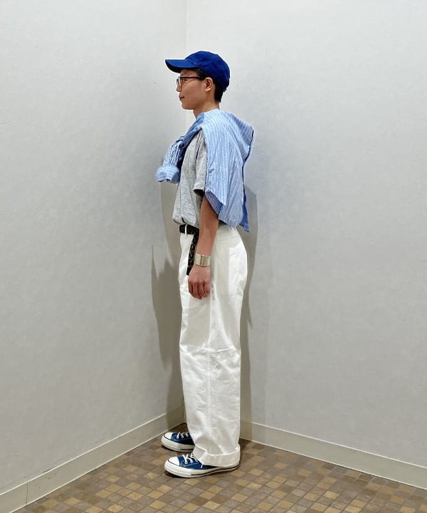 土田 達也さんの「BEAMS WOMEN｜WAREHOUSE & CO. / 別注 ステンシル13 Tシャツ」を使ったコーディネート