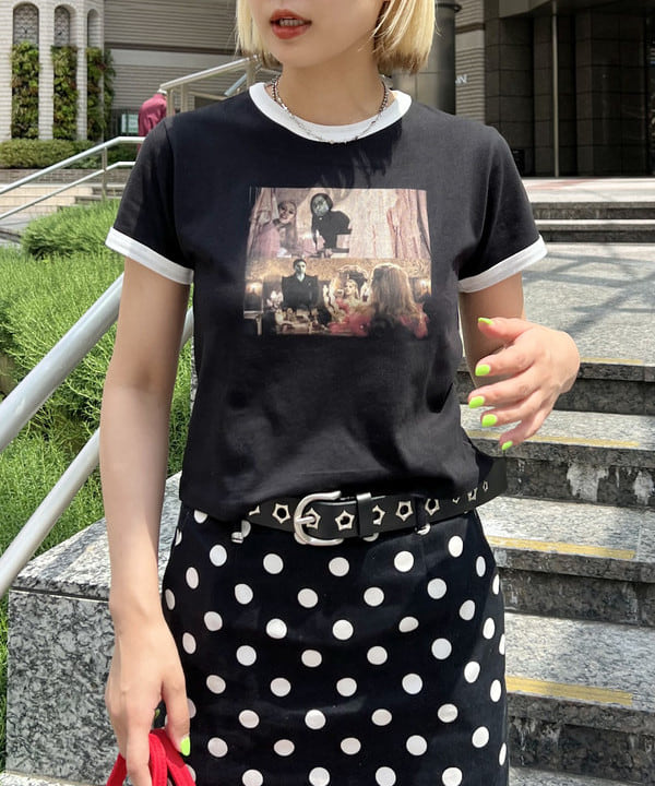 あさひさんの「BEAMS WOMEN｜【別注】GOOD ROCK SPEED / Wicked / リンガー Tシャツ」を使ったコーディネート