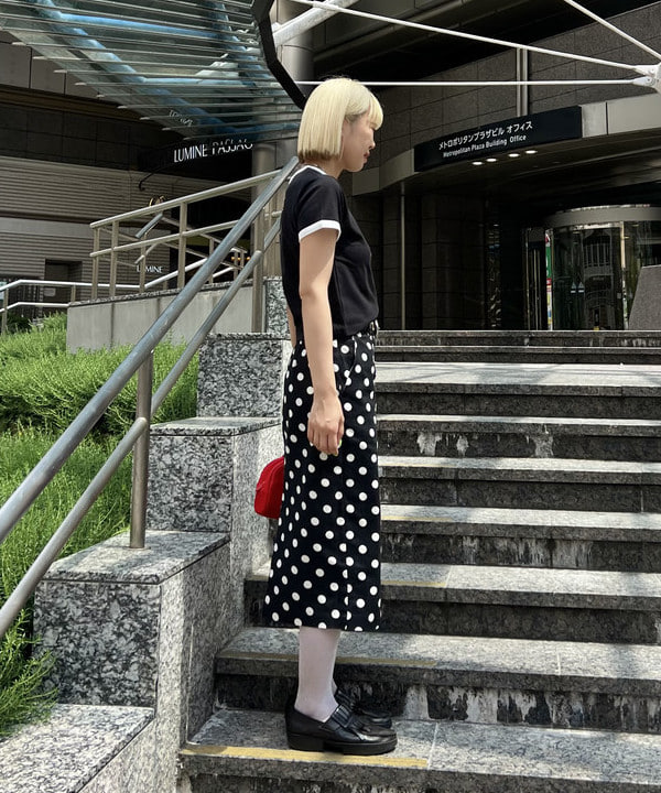 あさひさんの「BEAMS WOMEN｜【別注】GOOD ROCK SPEED / Wicked / リンガー Tシャツ」を使ったコーディネート