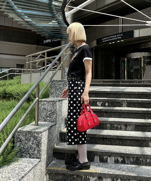 あさひさんの「BEAMS WOMEN｜【別注】GOOD ROCK SPEED / Wicked / リンガー Tシャツ」を使ったコーディネート