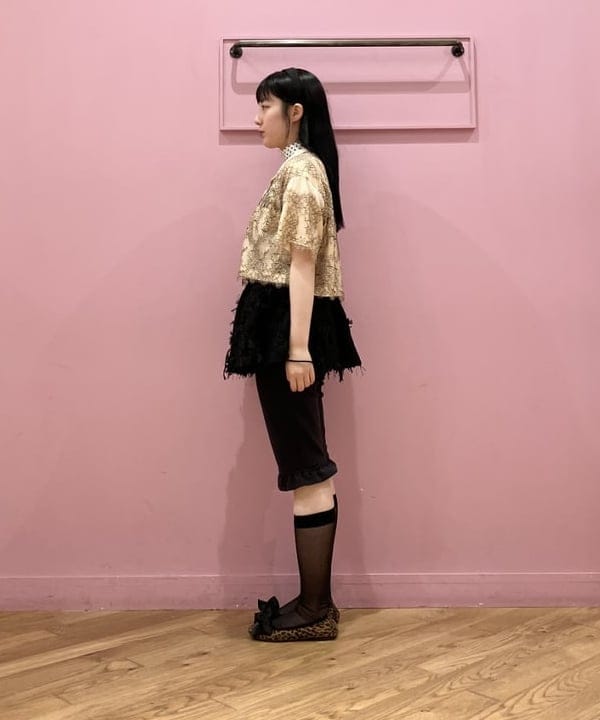 晶さんの「BEAMS WOMEN｜フリンジ ジャカード キャミソール」を使ったコーディネート